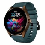 Titan Crest Premium Smart Watch|1.43" Amoled Display with Aod|466X466 Pixel Resolution|Functional Crown|Singlesync Bt Calling|Advanced Chipset|100+ Sports Modes & Watchfacesip68 Smartwatch, Teal