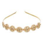 University Trendz Ethnic Gold-Plated Kundan Meenakari Wedding Hairband Hair Accessory SheeshPatti for Women and Girls