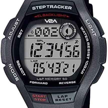 V2A Digital Unisex Watch (Grey Dial Black Colored Strap)