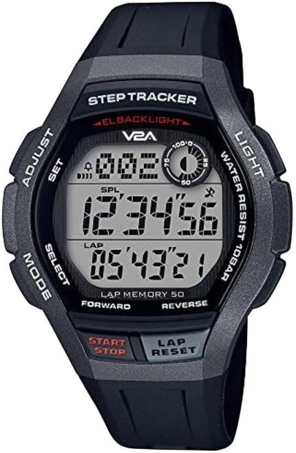 V2A Digital Unisex Watch (Grey Dial Black Colored Strap)