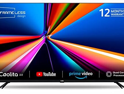 VW 109 cm (43 inches) Linux Series Frameless Full HD Smart LED TV VW43S1 (Black)