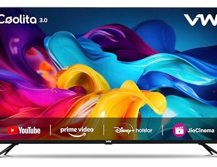 VW 80 cm (32 inches) Linux Frameless Series HD Ready Smart LED TV VW32C3 (Black) | with 18 Months Warranty