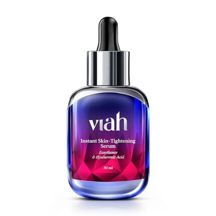 Viah Instant Skin Tightening Serum for Anti Ageing, Wrinkle Plumping & Brightening | Smooths Fine Lines, Firms Skin, Fights Age Spots & Hydrates with Easyliance, Hyaluronic Acid & Lumicease - 30 ml