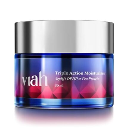 Viah Triple Action Moisturiser for Anti Ageing, Tightening, Wrinkle Smoothing & Glowing Skin | Resculpts, Rejuvenates & Firms Aging Skin with Skin Repair, Deep Hydration, Pollution Defense - 50 ml