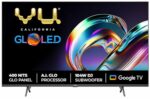 Vu 108 cm (43 inches) The GloLED 84 Watt DJ Sound Series 4K Smart Google TV 43GloLED (Grey)