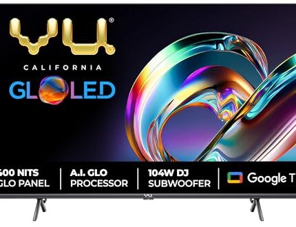 Vu 108 cm (43 inches) The GloLED 84 Watt DJ Sound Series 4K Smart Google TV 43GloLED (Grey)