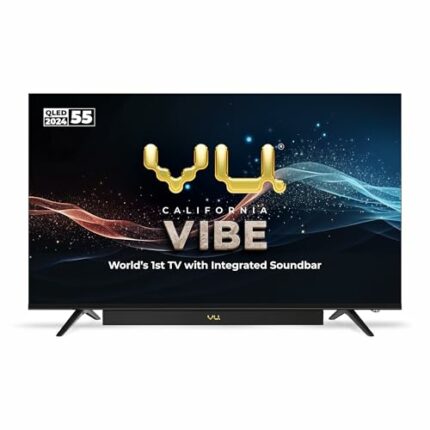 Vu 139cm (55 inches) Vibe Series QLED 4K Google TV 55VIBE24 (Black)