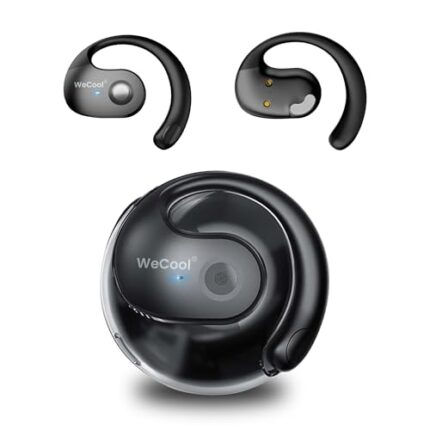 WeCool Moonwalk Mini Ows Bluetooth in Ear Earphones Wireless with Call Noise Reduction,Ideal for Running,Cycling,and Gym,Long Playtime,Dustproof and Waterproof,C-Type Earphones for Android/iOS-Black