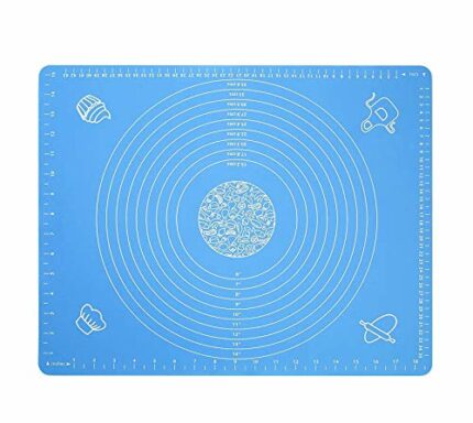 Xacton Silicone Baking Mat Roti mat Silicone Chapati Atta Kneading Mat Non - Stick Fondant Rolling Mat Stretchable for Kitchen Roti Chapati Cake – Multicolor (Baking Mat 50 * 40 cm)