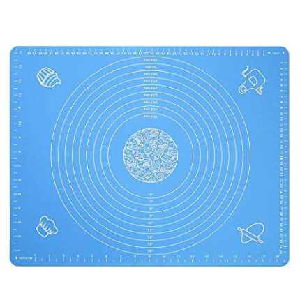 Xacton Silicone Baking Mat Roti mat Silicone Chapati Atta Kneading Mat Non - Stick Fondant Rolling Mat Stretchable for Kitchen Roti Chapati Cake – Multicolor (Baking Mat 50 * 40 cm)