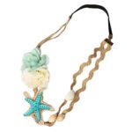 Young & Forever Gift Beach Look Hair Tiara for Girls Jute Flower Hair Accessories for Women Fashion Jewelry (Pack of 1)