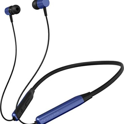 ZEBRONICS Zeb Evolve Wireless Bluetooth in Ear Neckband Earphone, Rapid Charge, Dual Pairing, Magnetic earpiece,Voice Assistant with Mic (Blue)