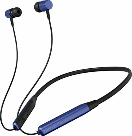 ZEBRONICS Zeb Evolve Wireless Bluetooth in Ear Neckband Earphone, Rapid Charge, Dual Pairing, Magnetic earpiece,Voice Assistant with Mic (Blue)