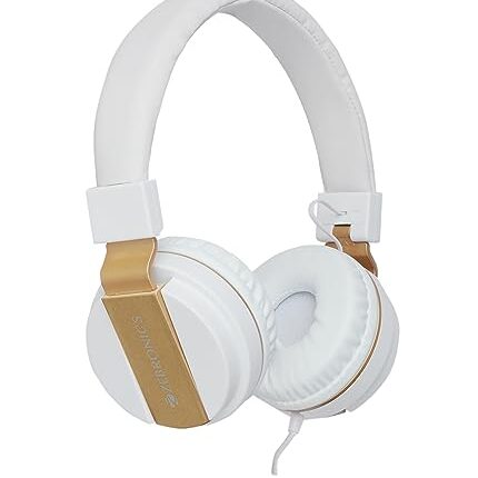 Zebronics Storm Wired On Ear Headphone with 3.5mm Jack, Built-in Microphone for Calling,1.5 Meter Cable, Soft Ear Cushion, Adjustable Headband,Foldable Ear Cups(White)