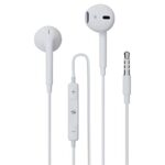 Zebronics Zeb-Buds 30 3.5Mm Stereo Wired In Ear Earphones With Mic For Calling, Volume Control, Multifunction Button, 14Mm Drivers, Stylish Eartip,1.2 Meter Durable Cable And Lightweight Design(White)