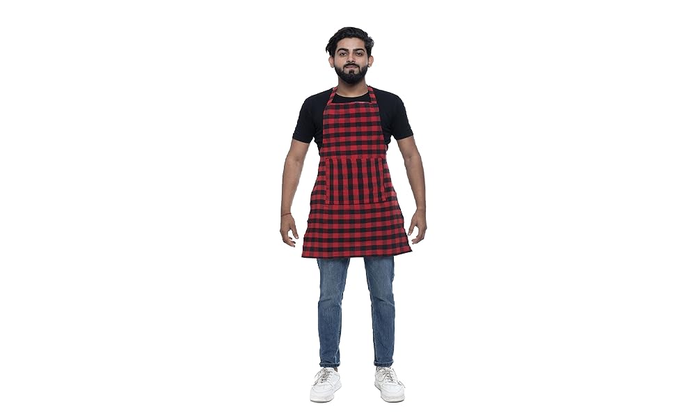 GLUN- Red Check Apron