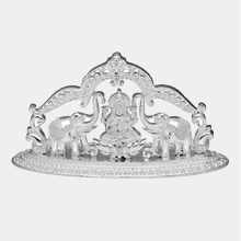 silver lotus flower for puja, artificial flowers for decoration, silver idols for gift, silver coin