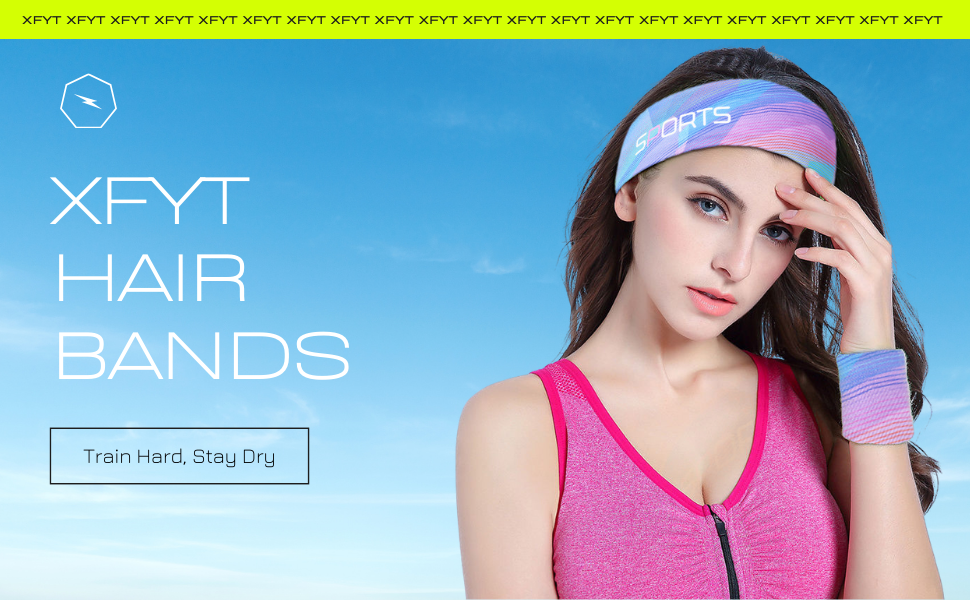 XFyt Sports running yoga tennis hairband headband