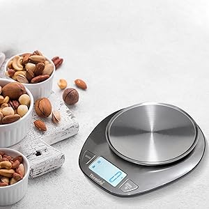 Themisto TH-WS20 Digital Kitchen Weighing Scale Stainless Steel (5Kg)