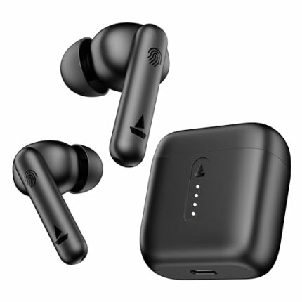 boAt Airdopes 141 Bluetooth Truly Wireless in Ear Ear Buds w/ 42H Playtime,Low Latency Mode for Gaming, ENx Tech, IWP, IPX4 Water Resistance, Smooth Touch Controls(Bold Black)