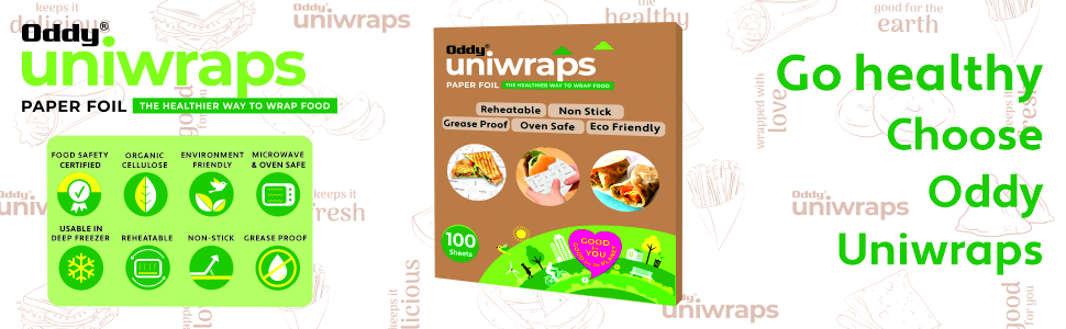 Oddy Uniwrap food wrapping sheets, easy to use