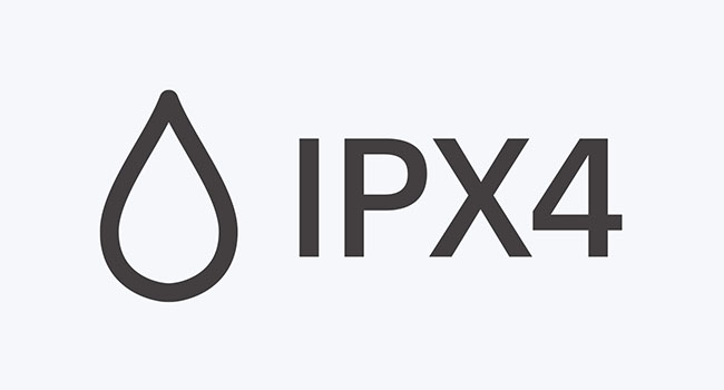 Splash-proof and sweat-proof with an IPX4 rating 