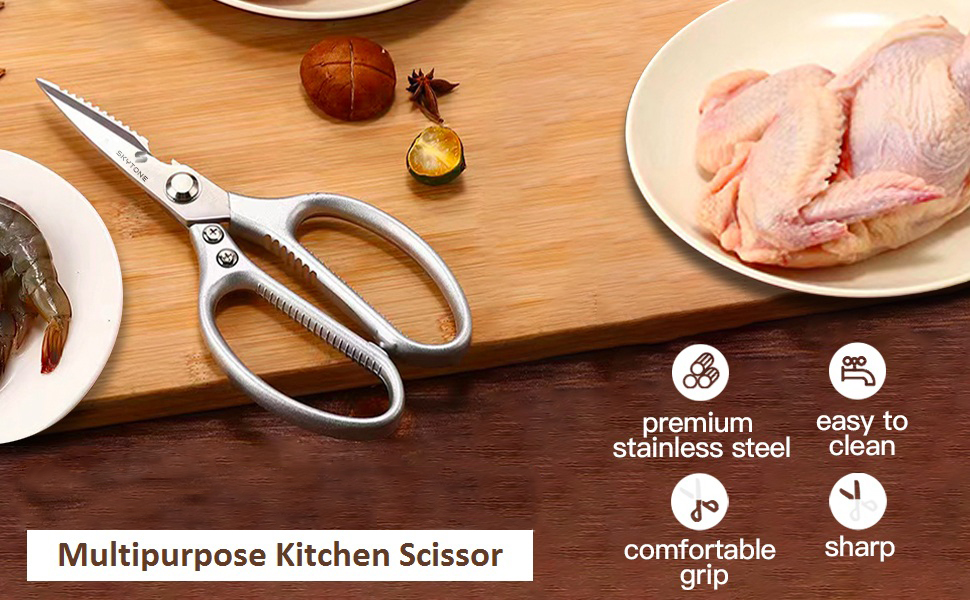 SKYTONE Multi-function kitchen scissors help you create delicious dishes in a limited space