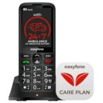 easyfone Elite 4G+ Premium Senior Citizen Phone with 20+ Senior Friendly Features-Includes easyfone Care Plan for Remote Configuration & Quick Ambulance Coordination