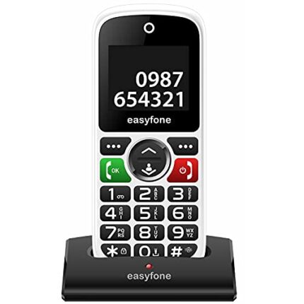 easyfone - Udaan+ with Dock Charger - Dual Sim 1.8" Keypad phone 20+ senior citizen friendly features like Loud sound, Photo speed dial, Simple menu, SOS, Incoming call restriction, etc.