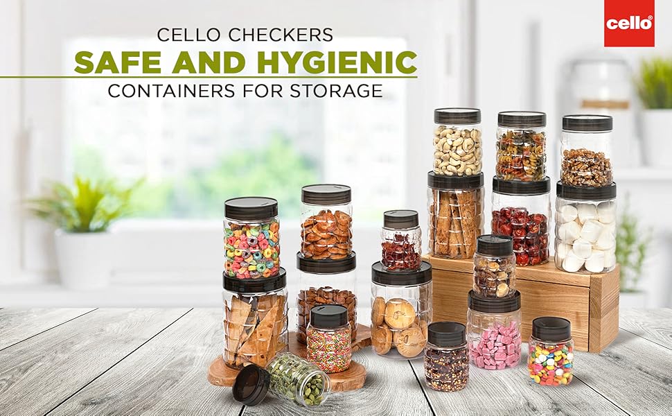 Cello checkers Pet containers