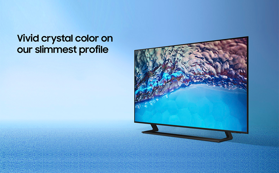 Vivid crystal color on our slimmest profile