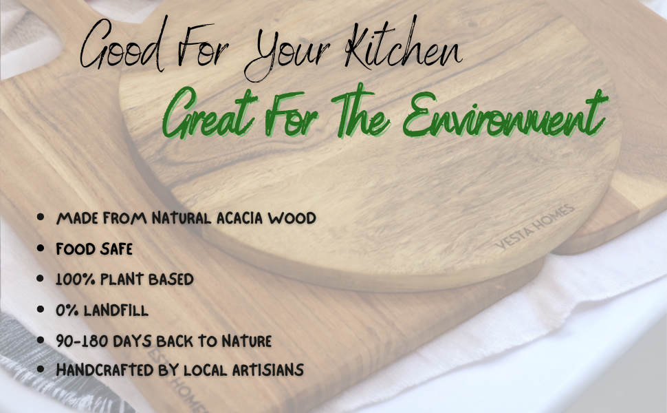 Wooden cutting board for kitchen