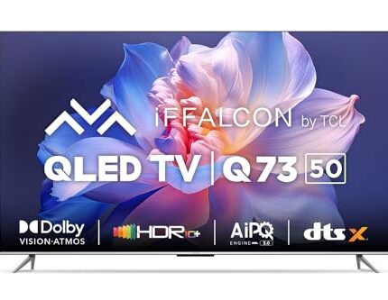 iFFALCON 126 cm (50 inches) 4K Ultra HD Smart QLED Google TV iFF50Q73 (Black)
