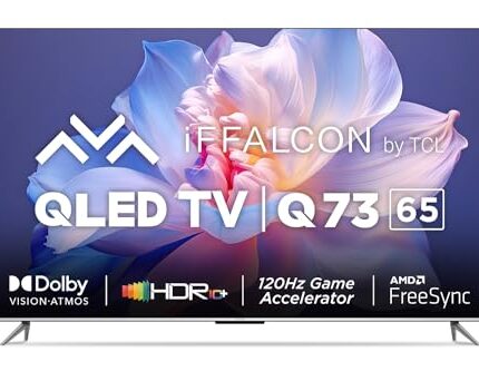iFFALCON 164 cm (65 inches) 4K Ultra HD Smart QLED Google TV iFF65Q73 (Black)