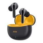 iQOO TWS 1e in-Ear Earbuds with Mic, Upto 30dB Active Noise Cancellation, Fast Charging which Takes 10 mins for 3 Hours Playtime, with Upto 42 hrs Playback time (Flame Yellow)