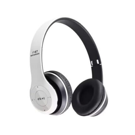 icall P47 Bluetooth Over Ear Headphones Wireless with Mic (White)