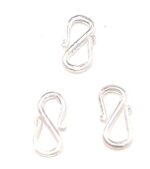 jc Silver 3pcs Sterling Silver S Hooks Clasp 1.5mm for Bracelet Necklace Anklet Charm Jewelry USE for anklets, Beads Bracelet Light wieght Chains