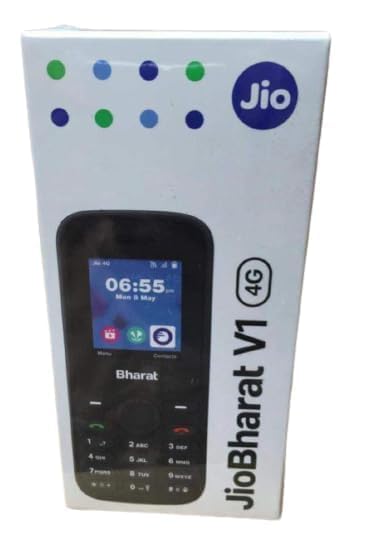 jio Bharat v1 4g Mobile Keypad Mobile with Jio Cenema jio Savan Jio (UPI) JioBharat K1 Karbonn 4G | Locked for JioNetwork