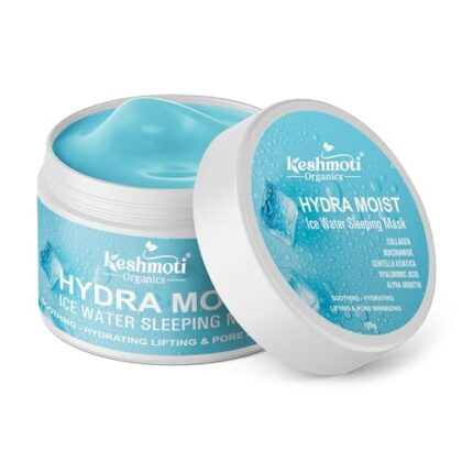 keshmoti Hydra Moist Ice Water Sleeping Mask Face Moisturizer | Skin Beauty Hydra Moist Niacinamide, Cream Moisturizer Dryness, Dullness Oiliness And Dark Spots, 1 Count