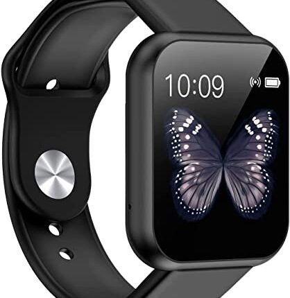mi Smart Watch for Boys Men Women Girls Kids Y68 Bluetooth Calling Touchscreen Bluetooth 1.44 HD Screen with Daily Activity Tracker, Heart Rate Sensor, Sleep Monitor Black