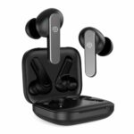 pTron Bassbuds GoMax In-Ear TWS Earbuds, HD Mic & TruTalk AI-ENC Calls, 36H Playtime, 13mm Drivers, Bluetooth 5.3 Wireless Headphones, Voice Assist, Type-C Fast Charging & IPX5 Water Resistant (Black)