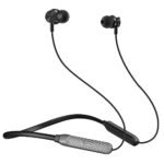 pTron Tangent Duo Bluetooth 5.2 Wireless in Ear Headphones, 13mm Driver, Deep Bass, HD Calls, Fast Charging Type-C Neckband, Dual Pairing, Voice Assistant & IPX4 Water Resistant (Black/Grey)