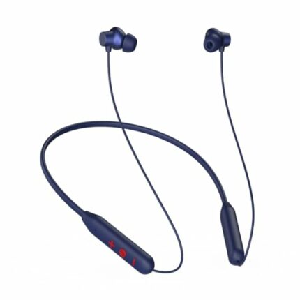 pTron Tangent Eon in-Ear Bluetooth 5.3 Wireless Headphones, 45H Playtime, HD Mic & TruTalk AI-ENC Calls, Movie/Music Modes, Dual Device Pairing & Type-C Fast Charging & IPX5 (Dark Blue)