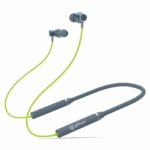 pTron Tangentbeat in-Ear Bluetooth 5.0 Wireless Headphones, Deep Bass, 18H Playtime, Clear Calls, Dual Device Pairing Wireless Neckband, Fast Type-C Charging, Voice Assistant & IPX4 (Green/Grey)