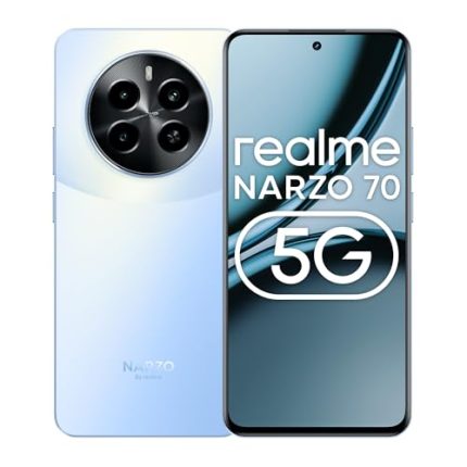 realme NARZO 70 5G（Ice Blue,6GB RAM, 128GB Storage | Dimensity 7050 5G Chipset | 120Hz AMOLED Display | 50MP Primary Camera | 45W Charger in The Box