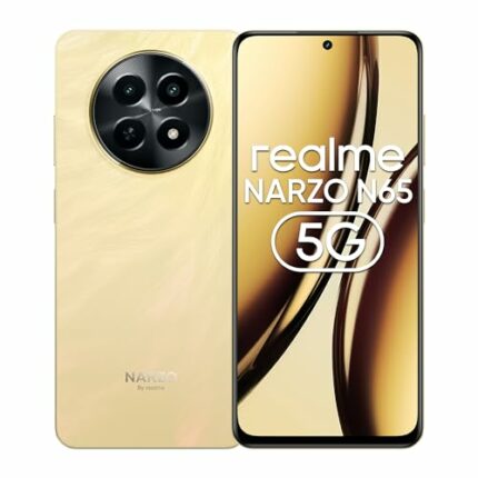 realme NARZO N65 5G (Amber Gold 4GB RAM, 128GB Storage) India's 1st D6300 5G Chipset | Ultra Slim Design | 120Hz Eye Comfort Display | 50MP AI Camera| Charger in The Box