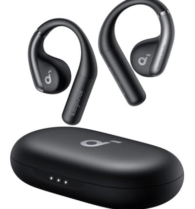 soundcore by Anker, AeroFit Open-Ear Headphones, Ultra Comfort, Snug Fit, Ergonomic Ear Hook, Balanced Sound, IPX7 Waterproof, 42H Playtime, Bluetooth 5.3, App Control, Clear Calls, Wireless Earbuds