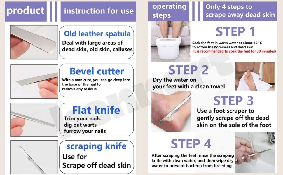 Professional foot care tools: the foot file callus remover kit 