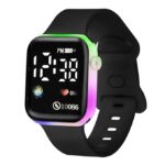 GLENVIT-X Waterproof LED Display Fashionable Children Kids Digital Sports Square Led Watch for Kids, Boy & Baby Girls-Digital Watch with Disco Led Light for Boys and Girls Kids (Multi)