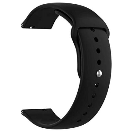 ACM Watch Strap Silicone Belt 22mm compatible with Fossil Gen 5 Garrett Hr Smartwatch Sports Band Black